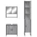 Set de muebles de baño 3 pzas madera contrachapada gris sonoma