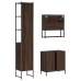 Set de muebles baño 3 pzas madera contrachapada roble marrón