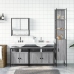 Set de muebles de baño 4 pzas madera contrachapada gris sonoma