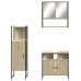 Set de muebles de baño 3 pzas madera contrachapada roble Sonoma