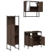 Set de muebles baño 3 pzas madera contrachapada roble marrón