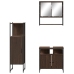 Set de muebles baño 3 pzas madera contrachapada roble marrón