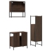 Set de muebles baño 3 pzas madera contrachapada roble marrón