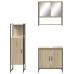 Set de muebles de baño 3 pzas madera contrachapada roble Sonoma