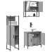 Set de muebles de baño 3 pzas madera contrachapada gris sonoma