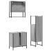 Set de muebles de baño 3 pzas madera contrachapada gris sonoma