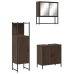 Set de muebles baño 3 pzas madera contrachapada roble marrón