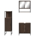 Set de muebles baño 3 pzas madera contrachapada roble marrón