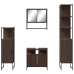 Set de muebles baño 4 pzas madera contrachapada roble marrón