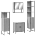 Set de muebles de baño 4 pzas madera contrachapada gris sonoma