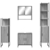 Set de muebles de baño 4 pzas madera contrachapada gris sonoma