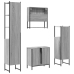 Set de muebles de baño 4 pzas madera contrachapada gris sonoma