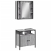 Set de muebles de baño 2 pzas madera contrachapada gris sonoma