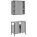 Set de muebles de baño 2 pzas madera contrachapada gris sonoma