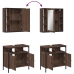 Set de muebles baño 2 pzas madera contrachapada marrón roble