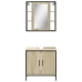 Set de muebles de baño 2 pzas madera contrachapada roble Sonoma