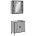 Set de muebles de baño 2 pzas madera contrachapada gris sonoma