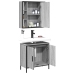 Set de muebles de baño 2 pzas madera contrachapada gris sonoma