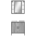 Set de muebles de baño 2 pzas madera contrachapada gris sonoma