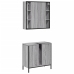 Set de muebles de baño 2 pzas madera contrachapada gris sonoma