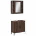 Set de muebles baño 2 pzas madera contrachapada marrón roble