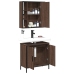 Set de muebles baño 2 pzas madera contrachapada marrón roble