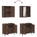 Set de muebles baño 2 pzas madera contrachapada marrón roble