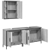 Set de muebles de baño 3 pzas madera contrachapada gris sonoma