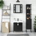 Set de muebles de baño 3 piezas madera contrachapada negro