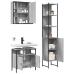 Set de muebles de baño 3 pzas madera contrachapada gris sonoma