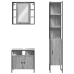 Set de muebles de baño 3 pzas madera contrachapada gris sonoma