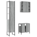 Set de muebles de baño 3 pzas madera contrachapada gris sonoma