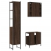 Set de muebles de baño 3 pzas madera contrachapada roble marrón