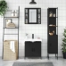 Set de muebles de baño 3 piezas madera contrachapada negro