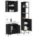 Set de muebles de baño 3 piezas madera contrachapada negro