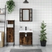 Set de muebles baño 3 pzas madera contrachapada roble ahumado