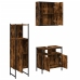 Set de muebles baño 3 pzas madera contrachapada roble ahumado