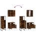 Set de muebles baño 3 pzas madera contrachapada roble ahumado
