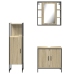 Set de muebles de baño 3 pzas madera contrachapada roble sonoma