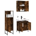 Set de muebles baño 3 pzas madera contrachapada roble ahumado