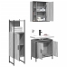 Set de muebles de baño 3 pzas madera contrachapada gris sonoma