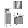 Set de muebles de baño 3 pzas madera contrachapada gris sonoma