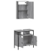 Set de muebles de baño 2 pzas madera contrachapada gris sonoma