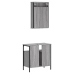 Set de muebles de baño 2 pzas madera contrachapada gris sonoma