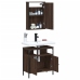 Set de muebles baño 2 pzas madera contrachapada marrón roble