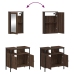 Set de muebles baño 2 pzas madera contrachapada marrón roble