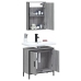 Set de muebles de baño 2 pzas madera contrachapada gris sonoma