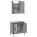 Set de muebles de baño 2 pzas madera contrachapada gris sonoma