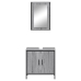 Set de muebles de baño 2 pzas madera contrachapada gris sonoma