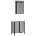 Set de muebles de baño 2 pzas madera contrachapada gris sonoma